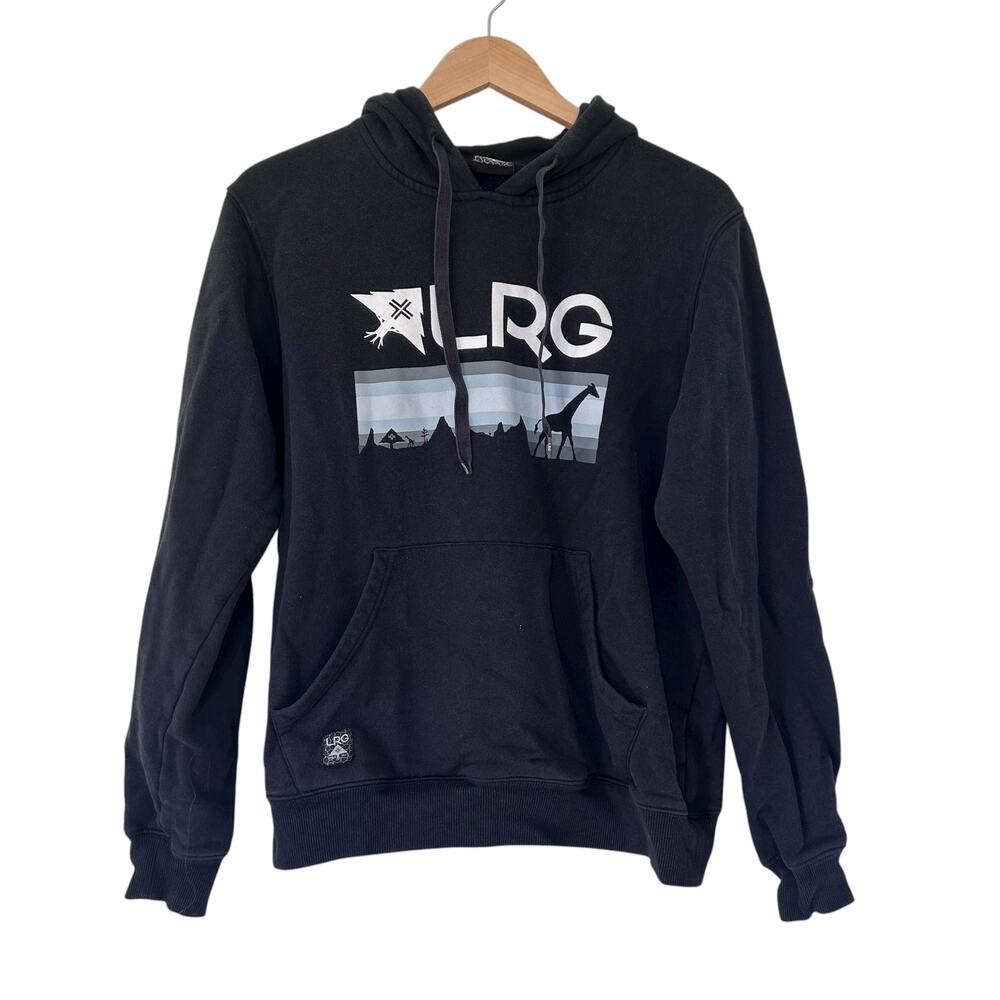 LRG Black Spell Out Hoodie Sz M